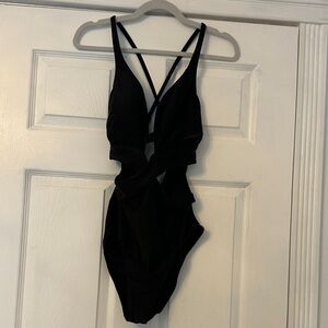 Bar III Black womens  One Piece Swimsuit